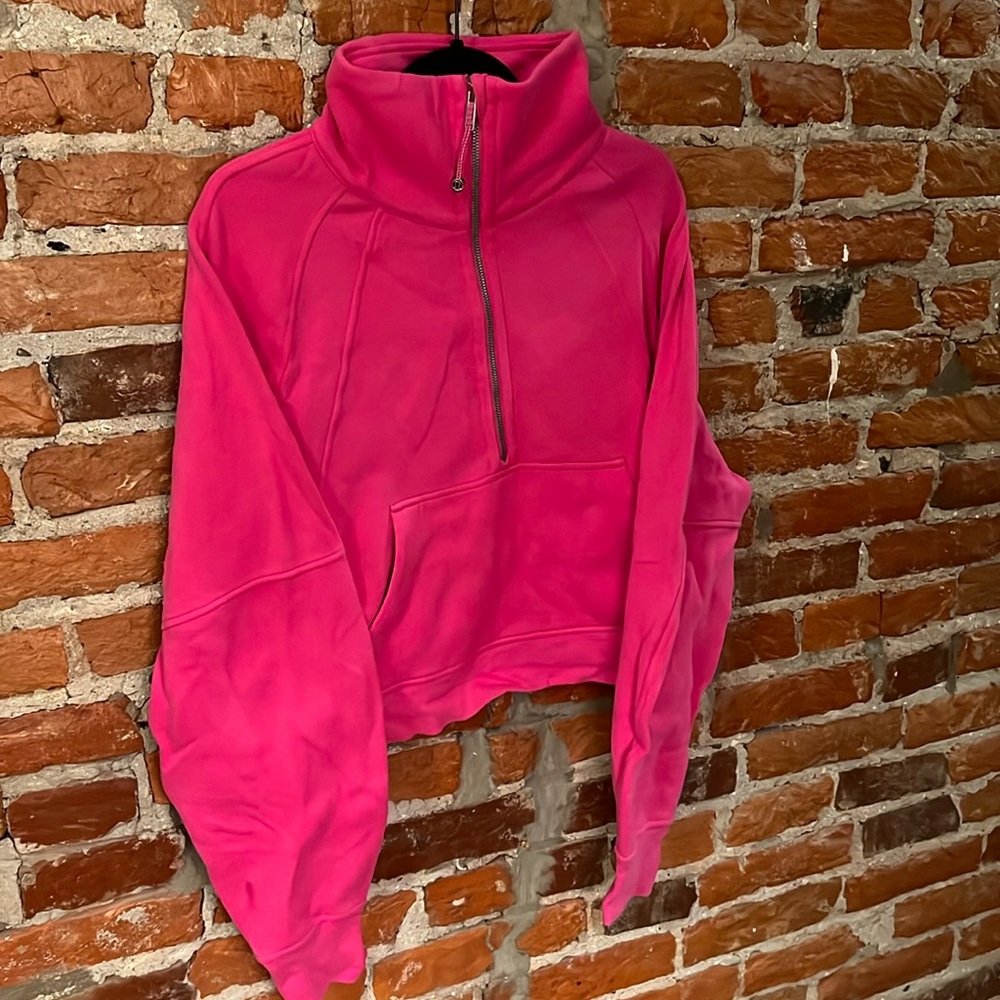 Lulu Lemon Pink Scuba Quarter Zip (No Hood)